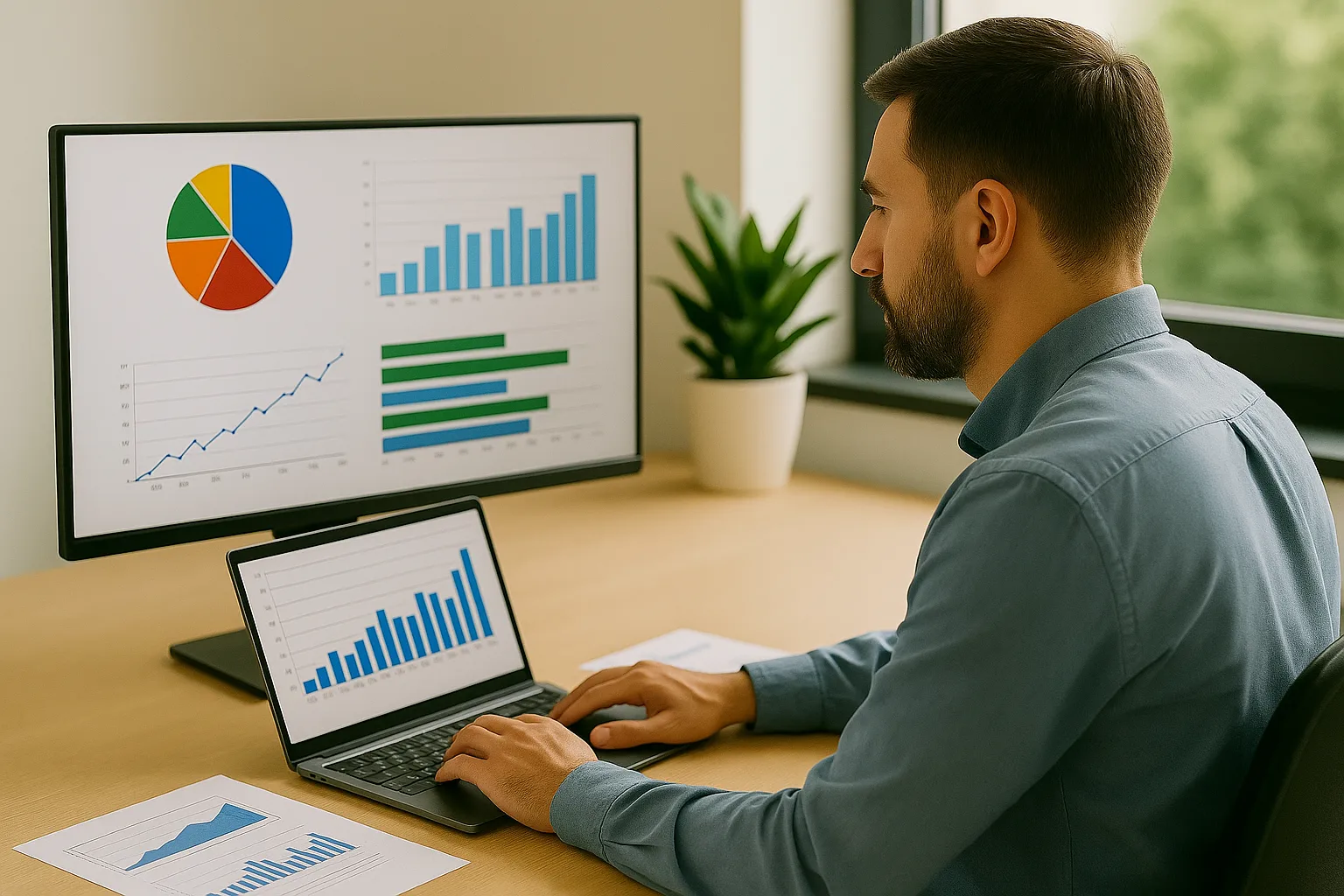 Monthly compliance reporting dashboard and analytics