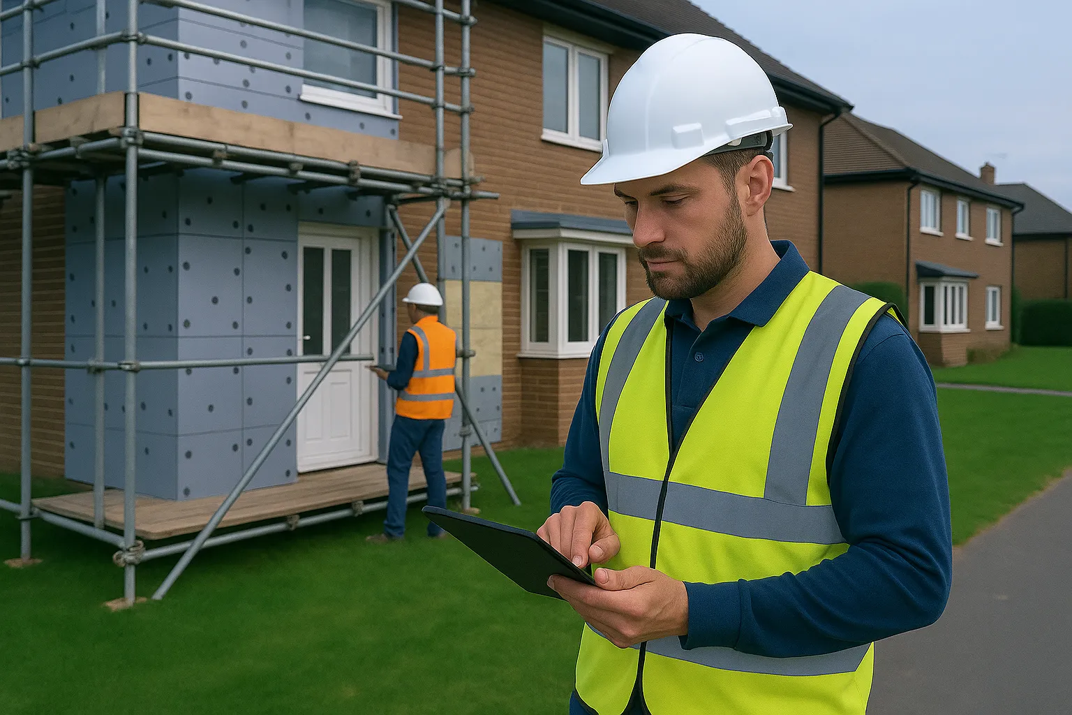 Retrofit Assessor using a tablet to record property condition and energy data on-site
