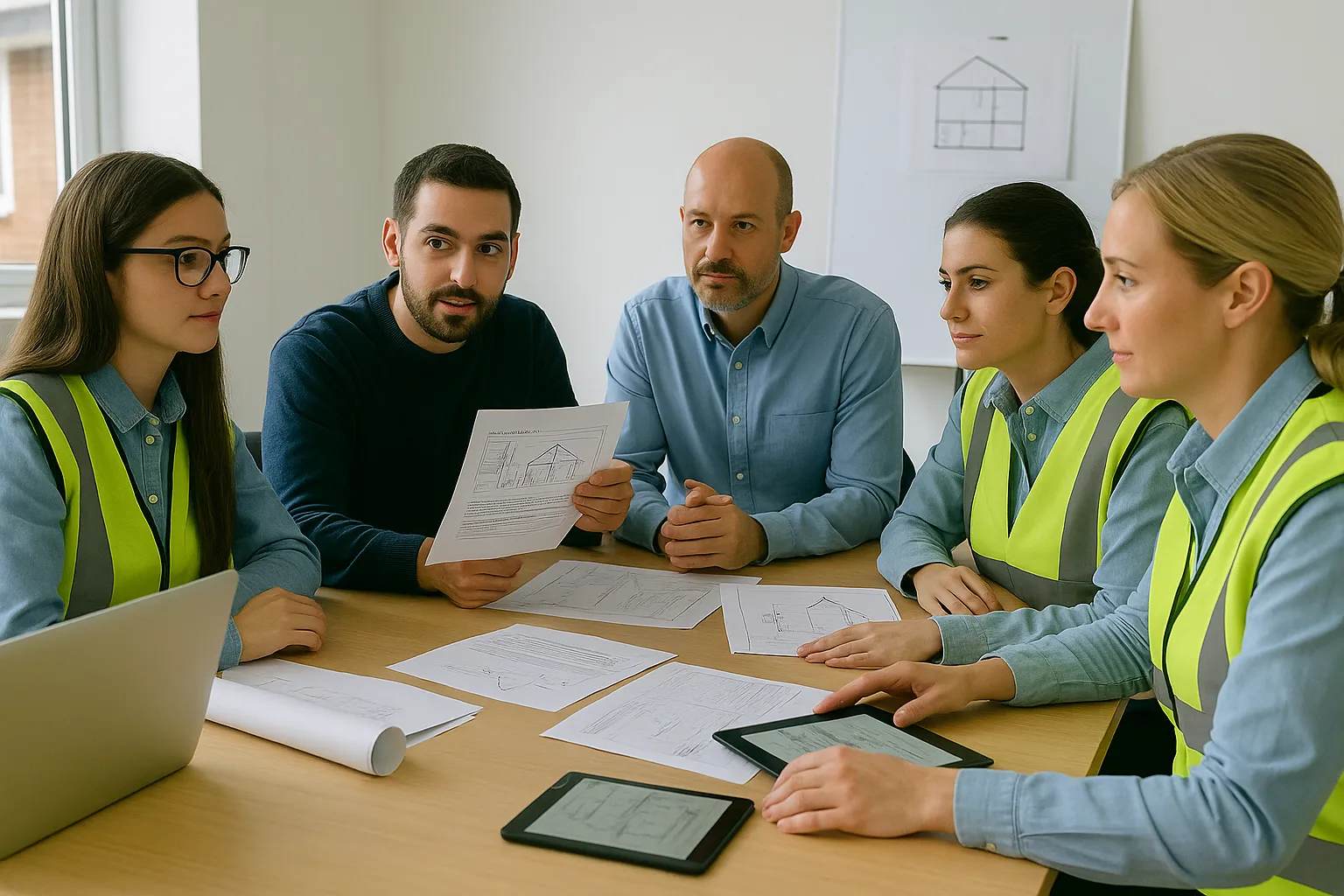 Domestic Energy Assessors meeting with Coordinators and Designers to review property data