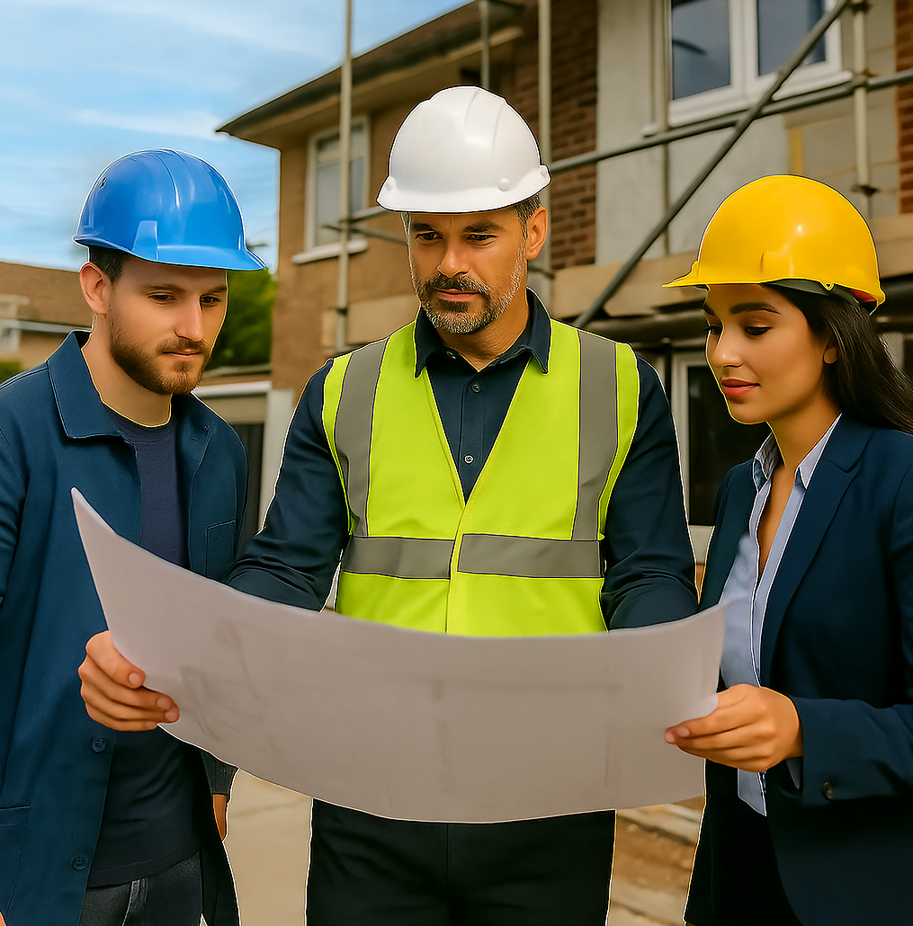 Retrofit installers carrying out home upgrade assessments and measures in Coventry properties.
